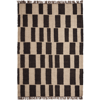 House Doctor Rug Graph Black;Natural