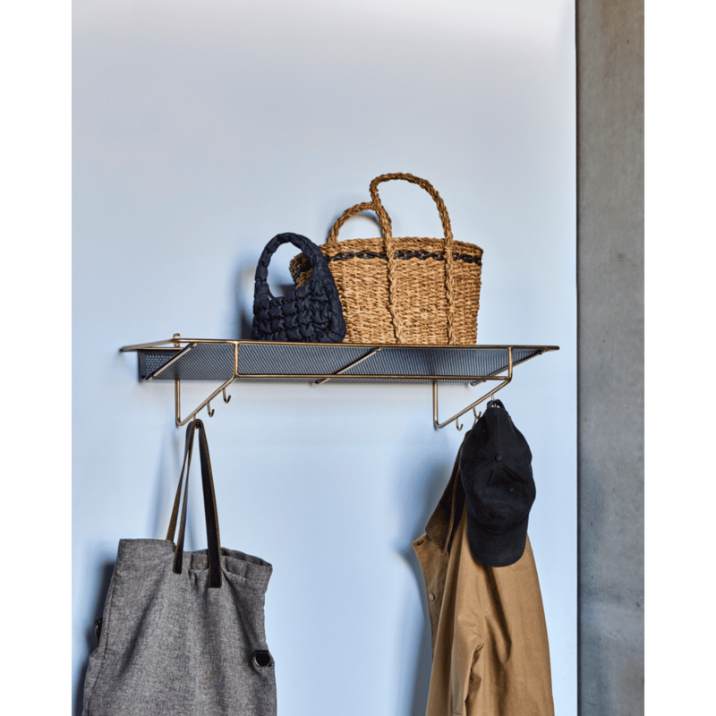 House Doctor-collectie Plank Wally Antieke koperen afwerking, Zwart