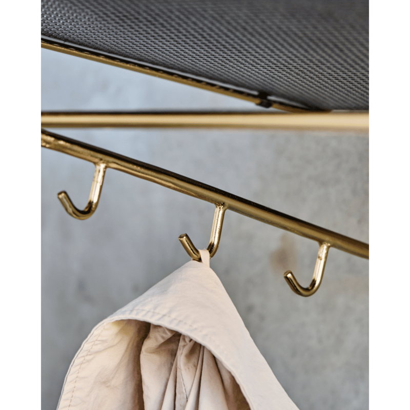 House Doctor-collectie Shelf Wally Antique brass finish;Black