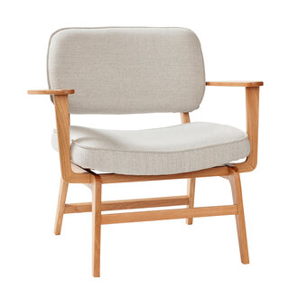 Hübsch Haze Lounge Chair Grey/Natural