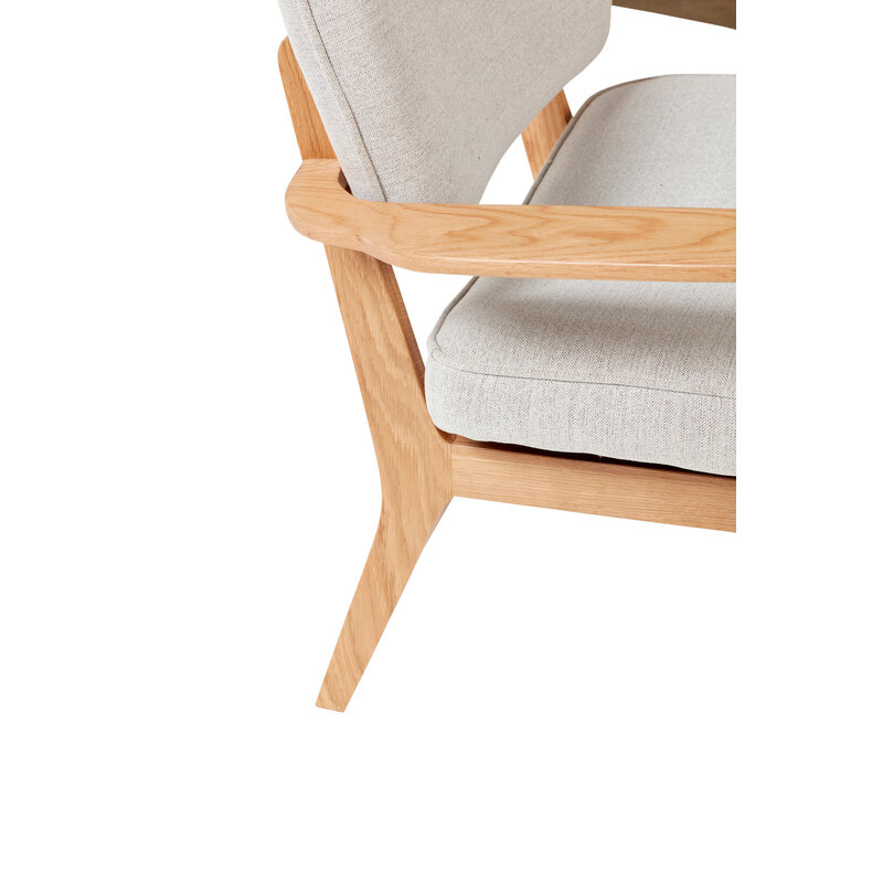 Hübsch-collectie Haze Lounge Chair Grey/Natural