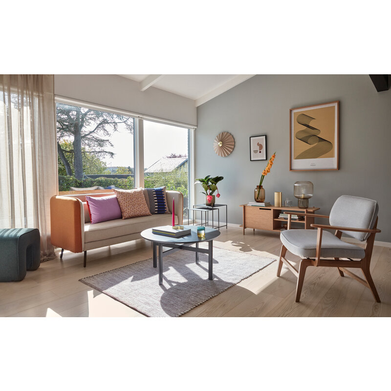 Hübsch-collectie Haze Lounge Chair Grey/Natural