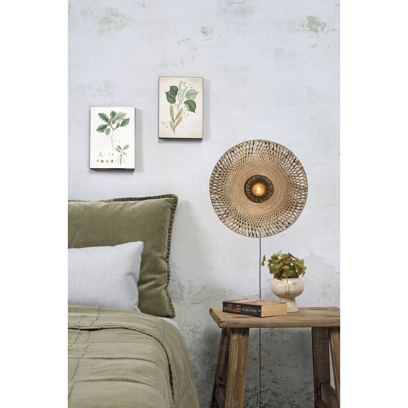 Good&Mojo-collectie Wandlamp Kalimantan bamboe plat S