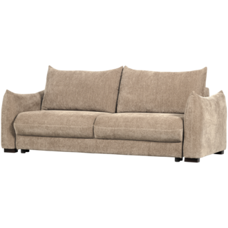 WOOOD Jonne 3-Seater Sofa Bed Chenille Natural