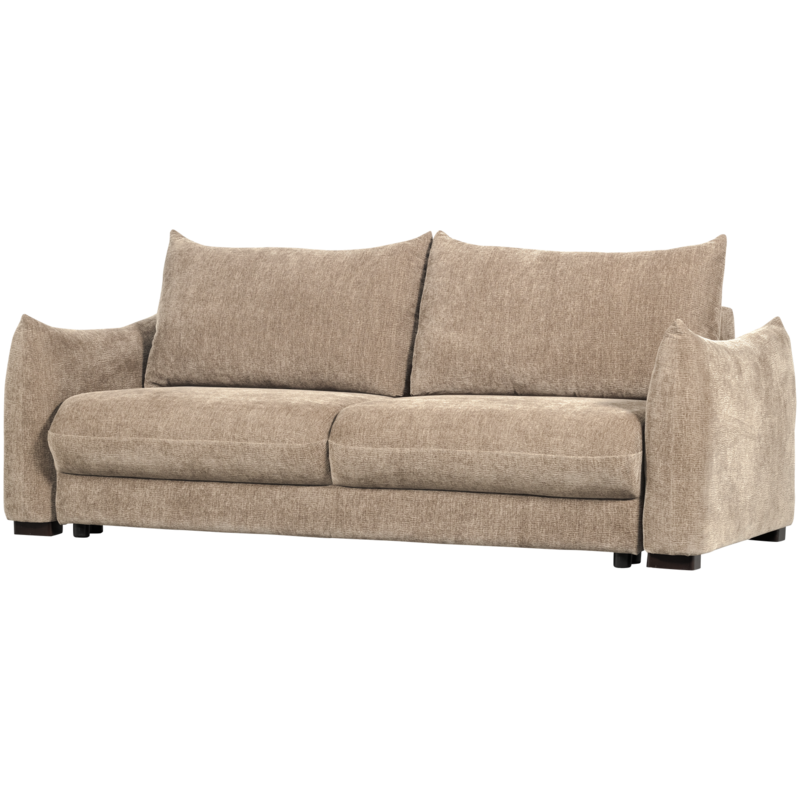 WOOOD-collectie Jonne 3-Seater Sofa Bed Chenille Natural