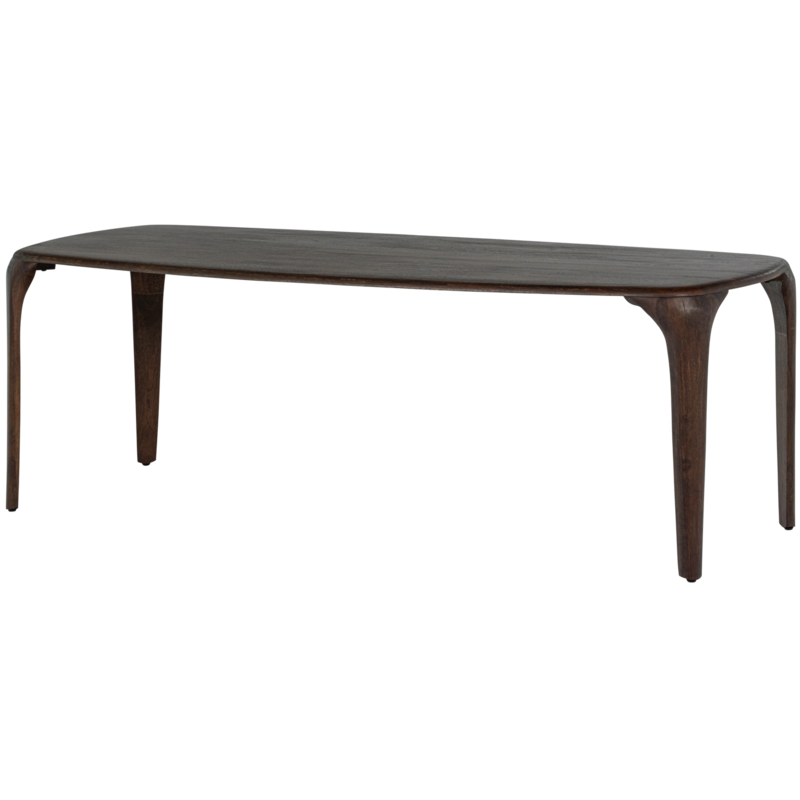 WOOOD-collectie Fiore Eettafel Mango Hout Donkerbruin 230X95 Cm