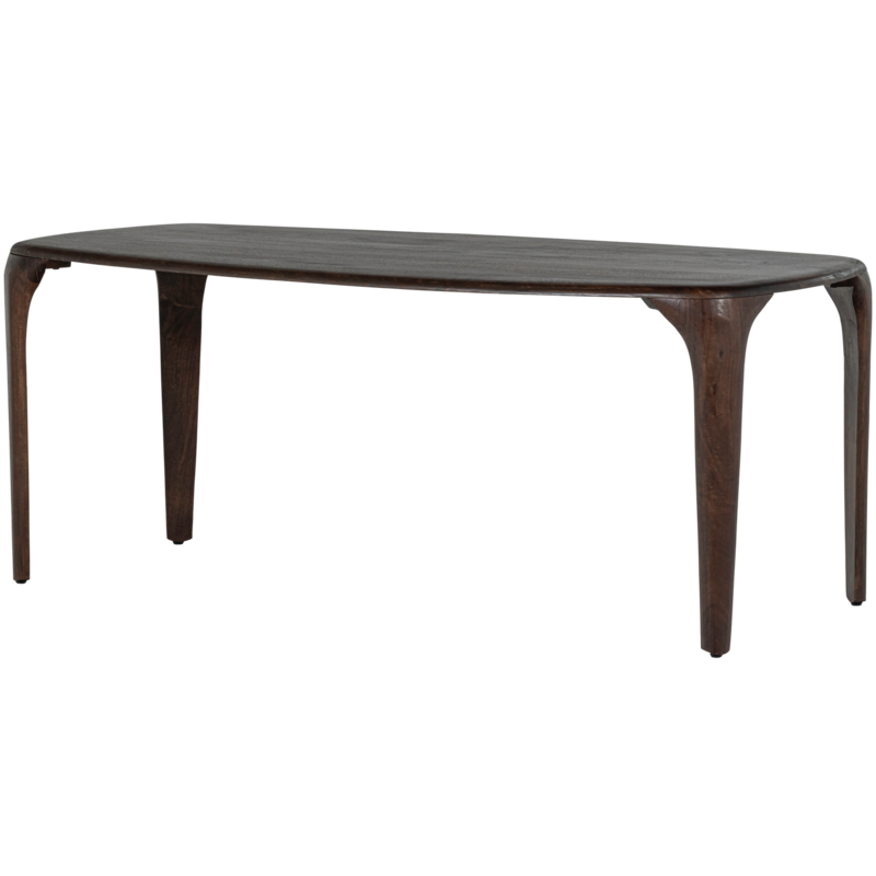WOOOD-collectie Fiore Eettafel Mango Hout Donkerbruin 190X95 Cm