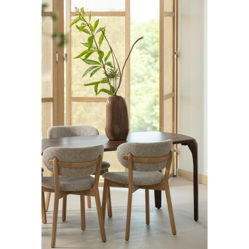WOOOD-collectie Fiore Eettafel Mango Hout Donkerbruin 230X95 Cm