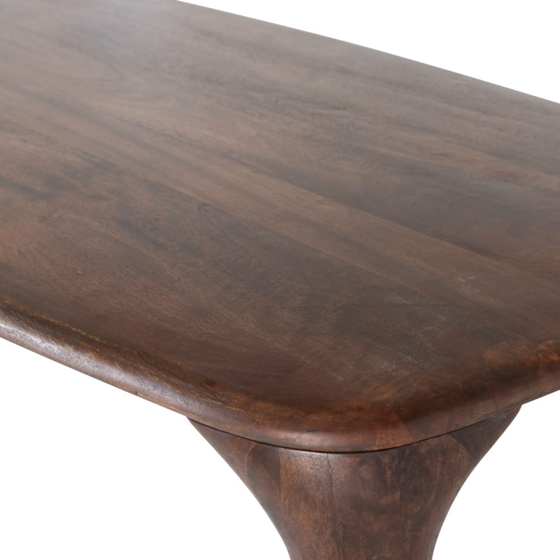 WOOOD-collectie Fiore Dining Table Mango Wood Dark Brown 190X95 Cm