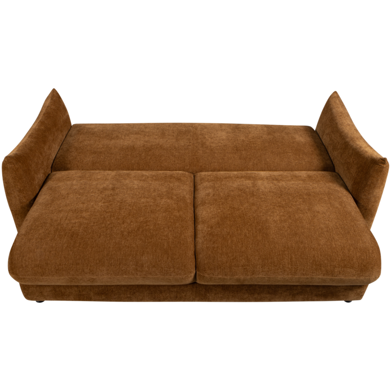 WOOOD-collectie Jonne 3-Seater Sofa Bed Chenille Brown