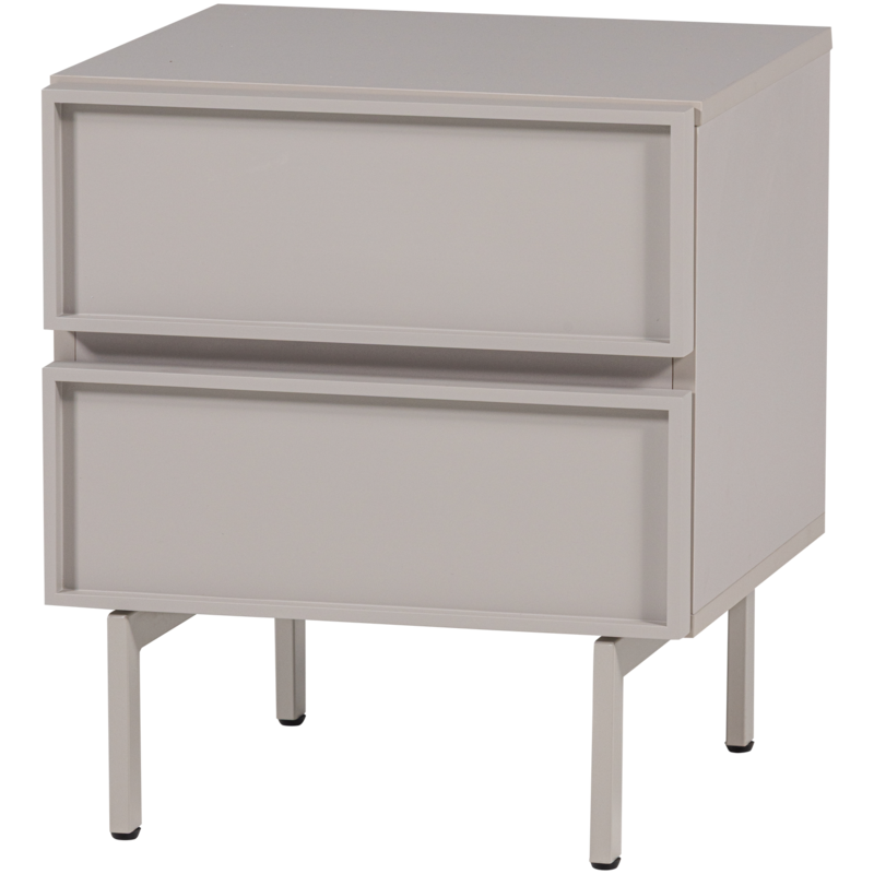 WOOOD-collectie Tours Ladekast/Nachtkastje 2 Lades Melamine/Mdf Zand