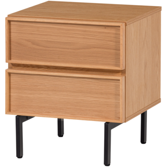 WOOOD Tours Ladekast/Nachtkastje 2 Lades Melamine/Mdf Naturel