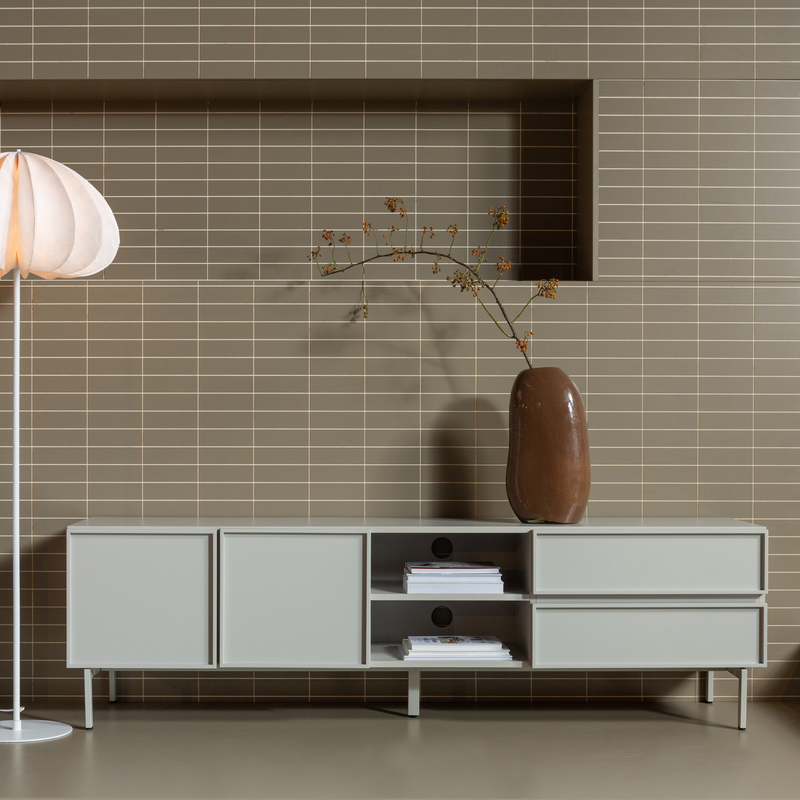 WOOOD-collectie Tours TV Stand 180 cm Melamine/MDF Sand