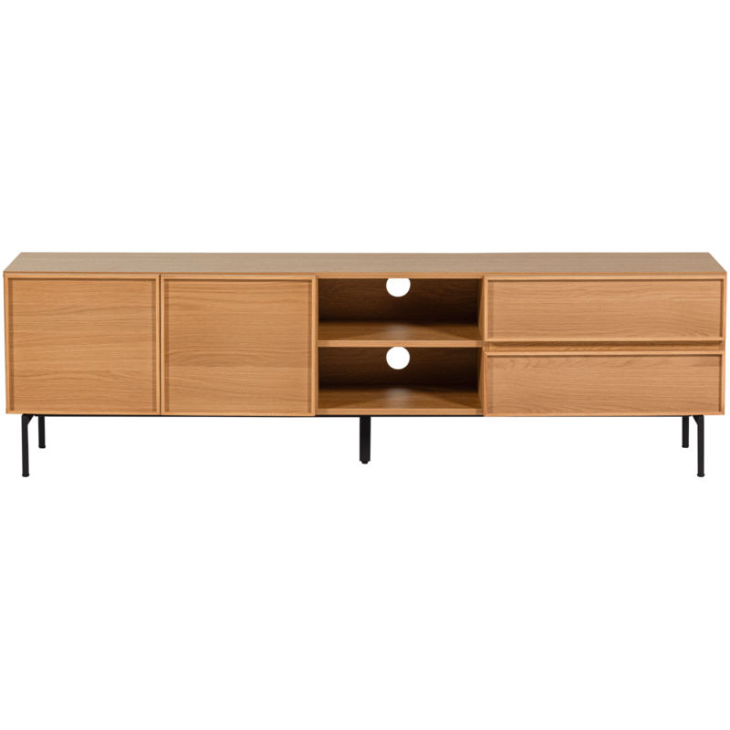 WOOOD-collectie Tours TV Stand 180 cm Melamine/MDF Natural