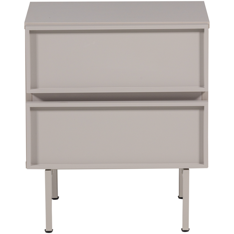 WOOOD-collectie Tours Ladekast/Nachtkastje 2 Lades Melamine/Mdf Zand