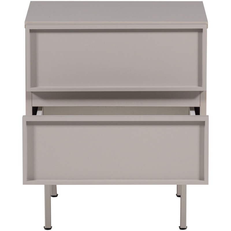WOOOD-collectie Tours Ladekast/Nachtkastje 2 Lades Melamine/Mdf Zand
