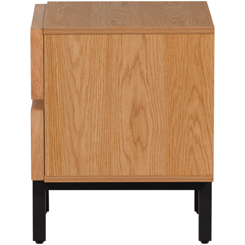 WOOOD-collectie Tours Ladekast/Nachtkastje 2 Lades Melamine/Mdf Naturel