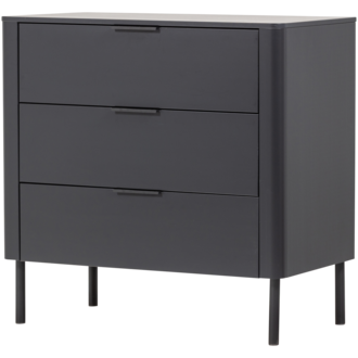 WOOOD Gunnar Chest of Drawers Pine Matte Black [FSC]