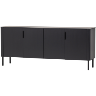 WOOOD Gunnar Dressoir 200 Cm Grenen Matzwart [Fsc]