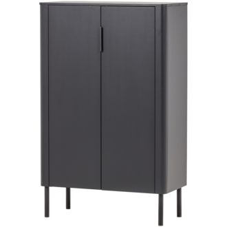 WOOOD Gunnar 2-Deurs Kast Grenen Matzwart [Fsc]