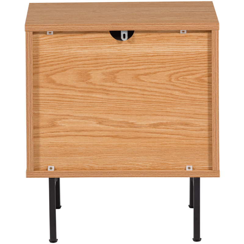 WOOOD-collectie Tours Ladekast/Nachtkastje 2 Lades Melamine/Mdf Naturel
