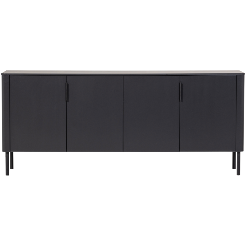 WOOOD-collectie Gunnar Dressoir 200 Cm Grenen Matzwart [Fsc]