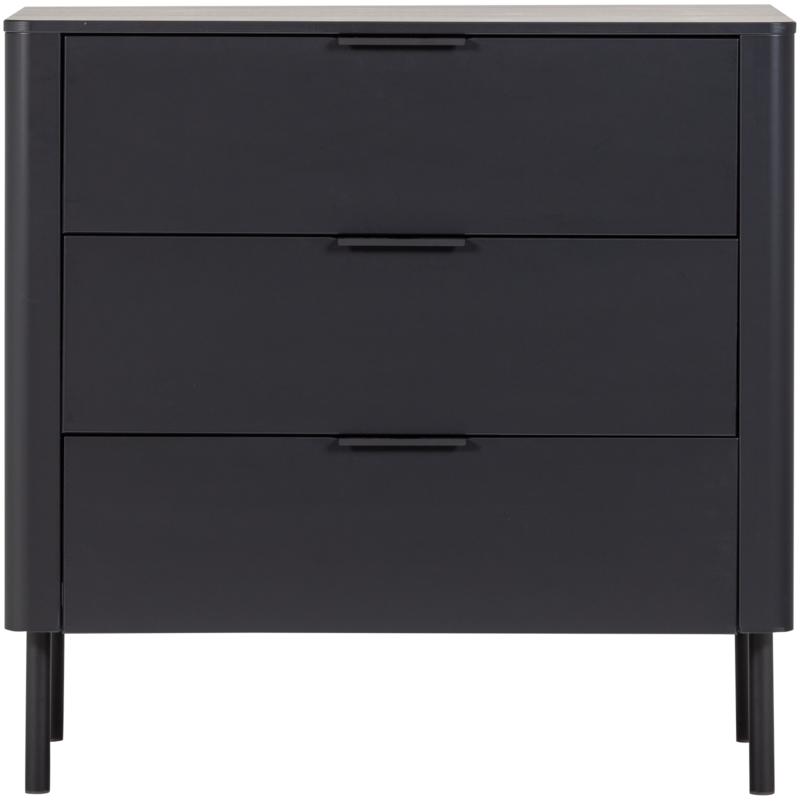 WOOOD-collectie Gunnar Chest of Drawers Pine Matte Black [FSC]