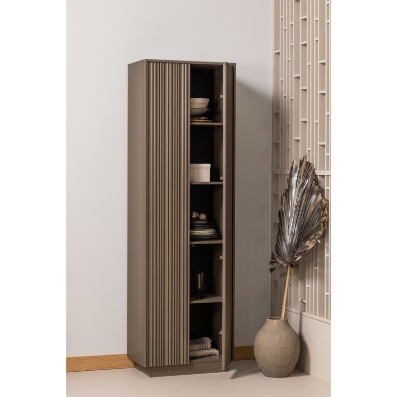 WOOOD-collectie Nova Hoge Opbergkast Grenen Truffel Bruin [Fsc]
