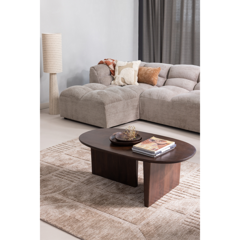 WOOOD-collectie Seam Coffee Table Mango Wood Dark Brown