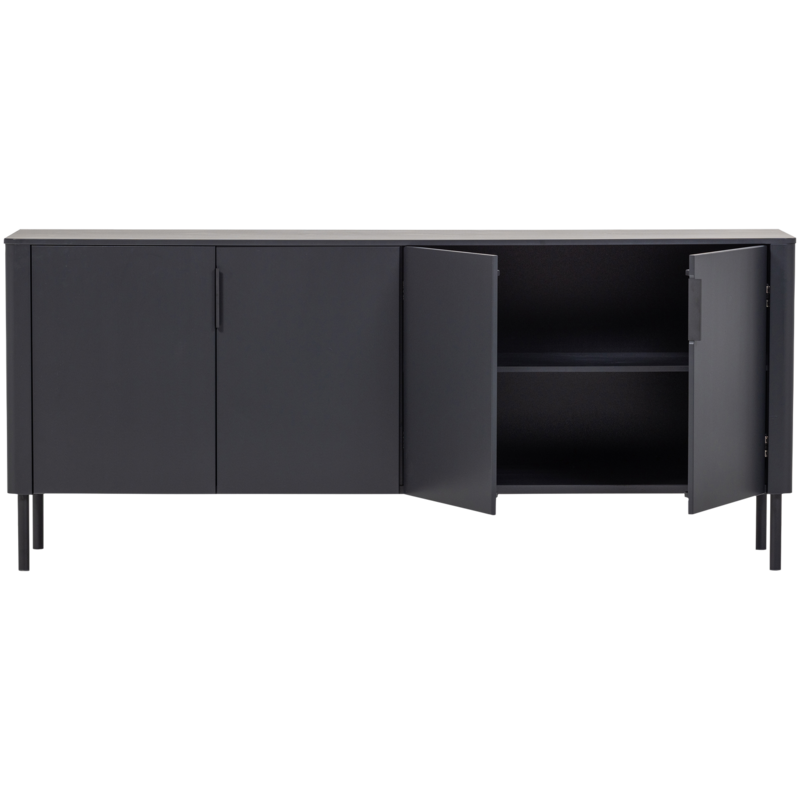 WOOOD-collectie Gunnar Dressoir 200 Cm Grenen Matzwart [Fsc]
