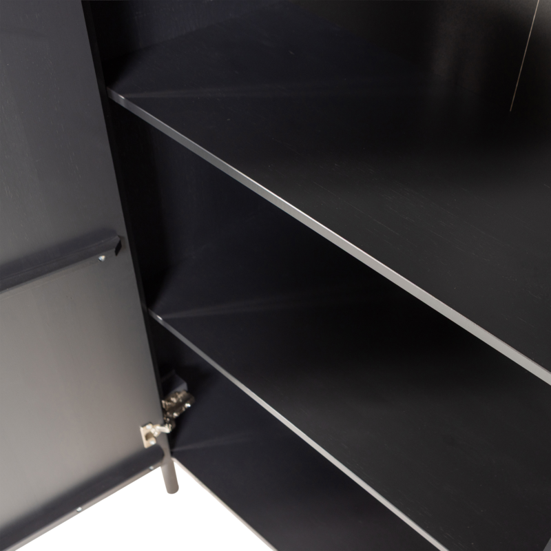 WOOOD-collectie Gunnar Dressoir 200 Cm Grenen Matzwart [Fsc]