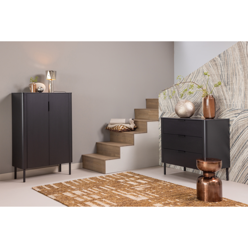 WOOOD-collectie Gunnar Chest of Drawers Pine Matte Black [FSC]