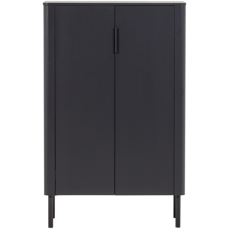 WOOOD-collectie Gunnar 2-Deurs Kast Grenen Matzwart [Fsc]