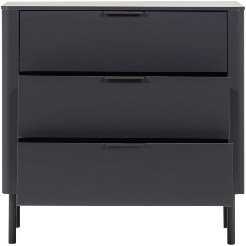 WOOOD-collectie Gunnar Chest of Drawers Pine Matte Black [FSC]