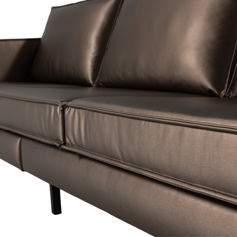 WOOOD-collectie Rodeo 3-Zits Bank Metallic Koper Bruin
