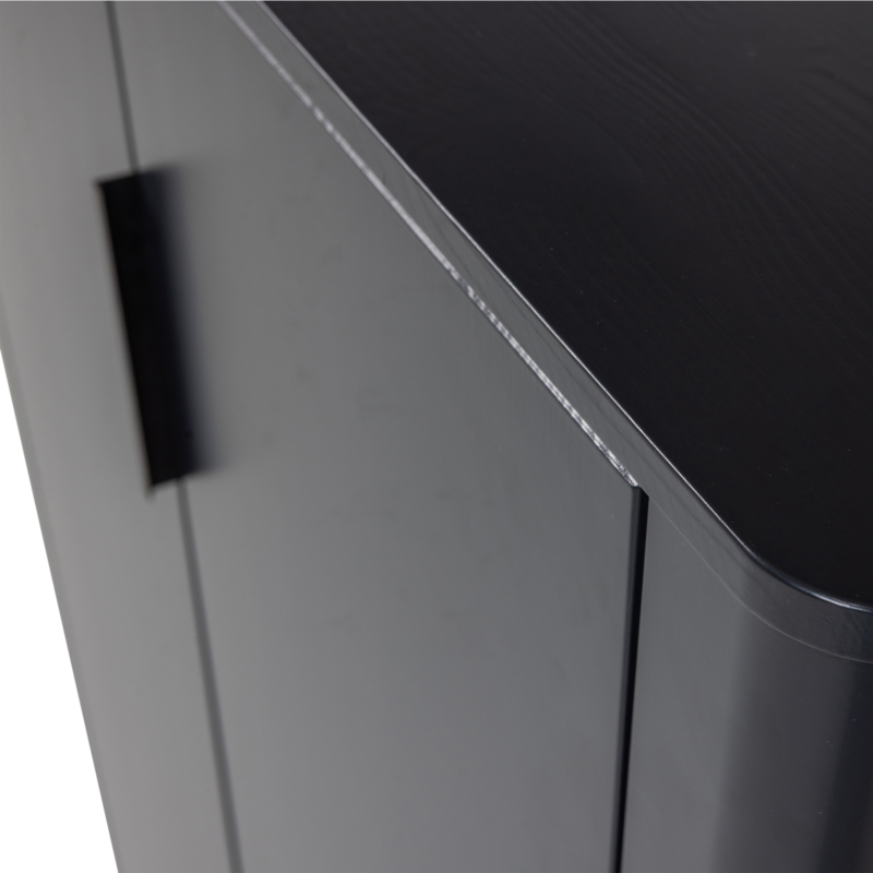 WOOOD-collectie Gunnar 2-Deurs Kast Grenen Matzwart [Fsc]