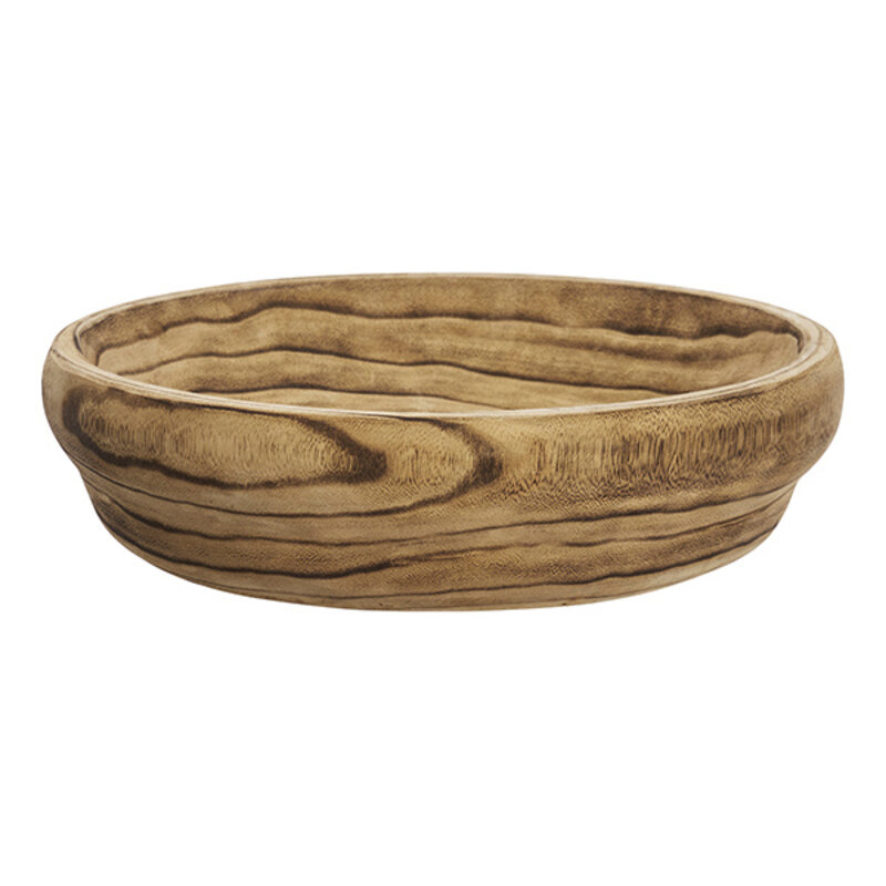 Madam Stoltz-collectie Houten kom Donker naturel