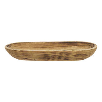 Madam Stoltz Oval wooden tray Dark natural Madam Stoltz Oval wooden tray Dark natural