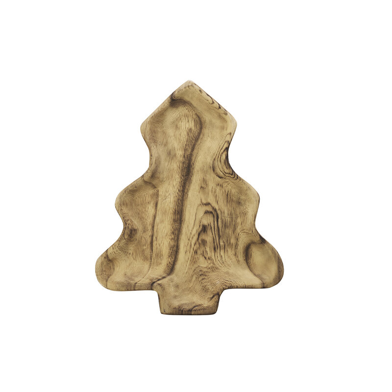 Madam Stoltz-collectie Houten kerstboom schaal Donker naturel