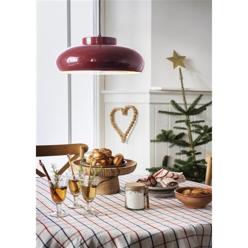 Madam Stoltz-collectie Wooden pedestal tray Dark natural