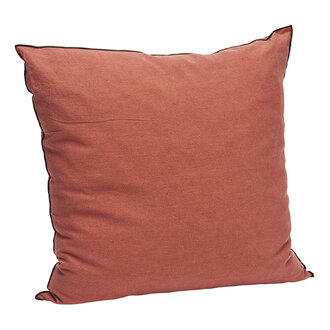 Madam Stoltz Linnen kussenhoes Brick, bruin Madam Stoltz Linnen kussenhoes Brick, bruin