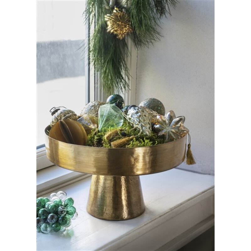 Madam Stoltz-collectie Glazen kerstbal Groen, helder
