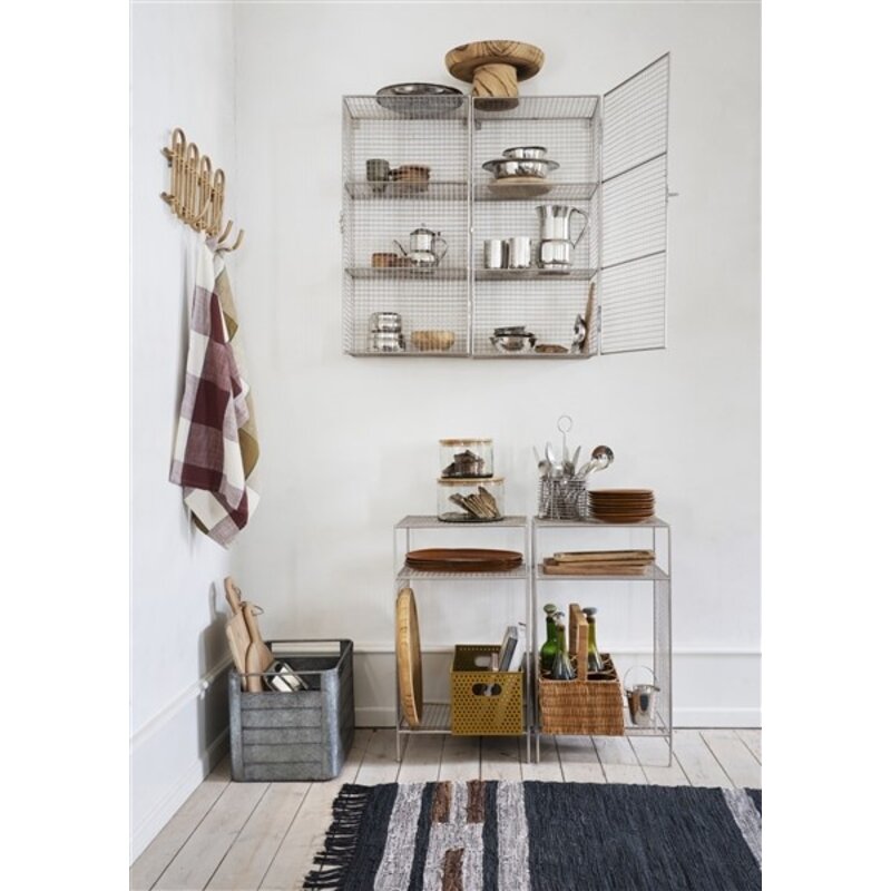 Madam Stoltz-collectie Glazen pot met houten deksel Helder, naturel 20x13 cm