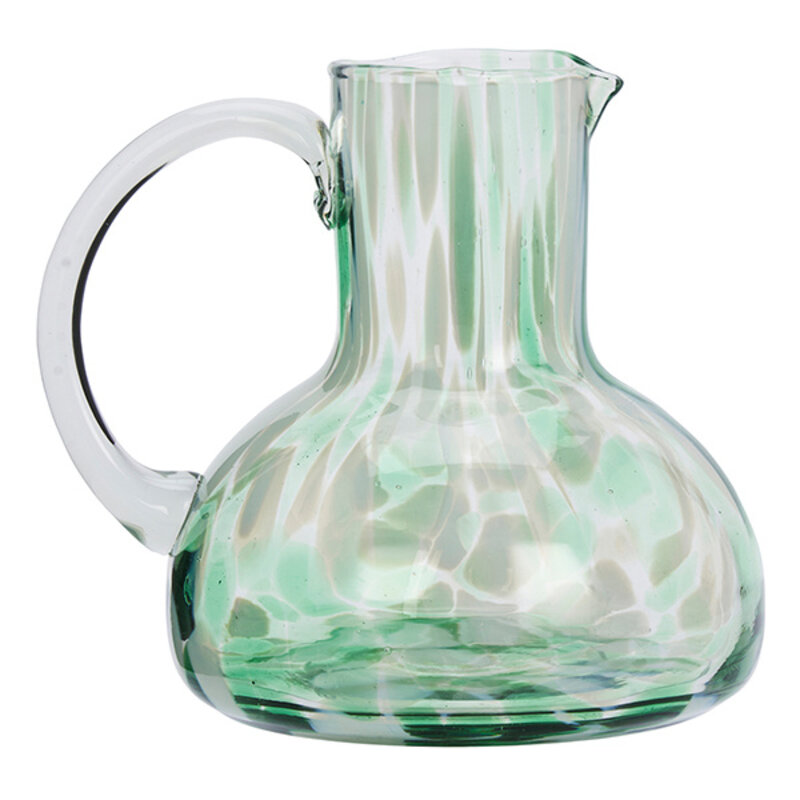 Madam Stoltz-collectie Glas Kan Helder, groen, wit