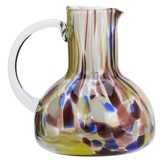 Madam Stoltz Glazen kan Geel, bruin, blauw, wit, oranje, helder