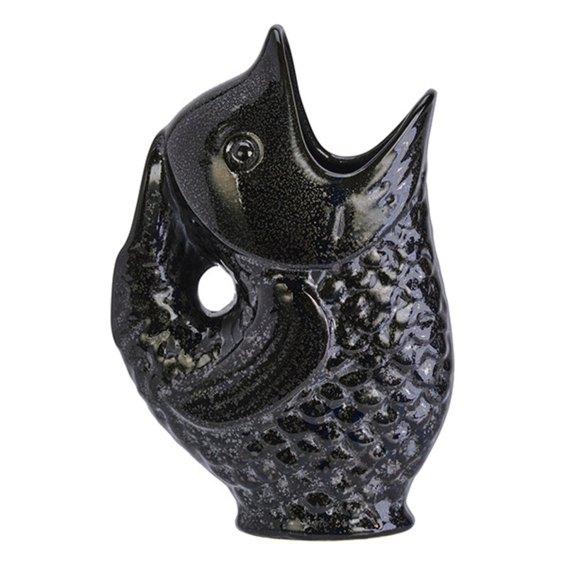 Madam Stoltz-collectie Stoneware vase Black