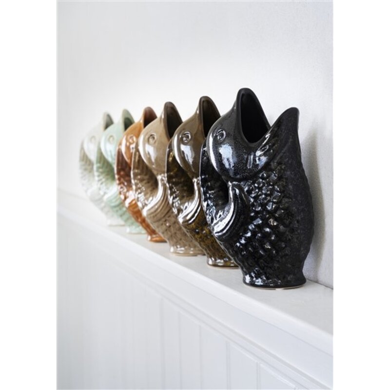 Madam Stoltz-collectie Stoneware vase Black