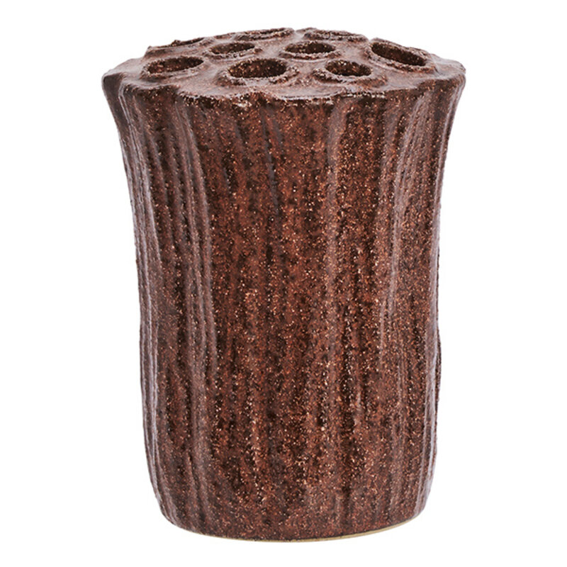 Madam Stoltz-collectie Stoneware vase Rust