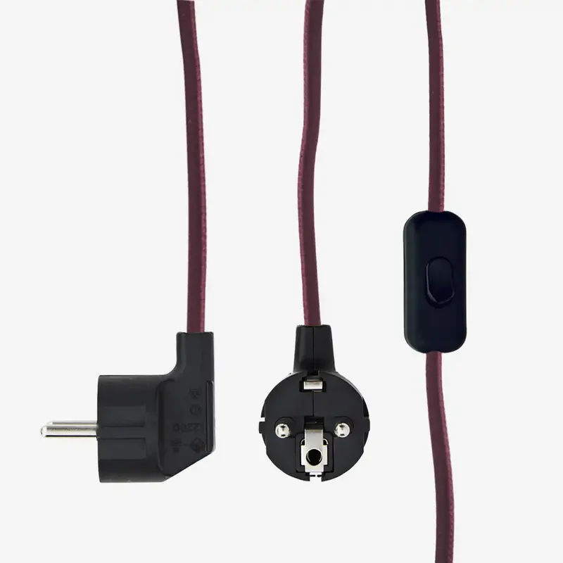 Madam Stoltz-collectie Enamel table lamp Maroon, brass