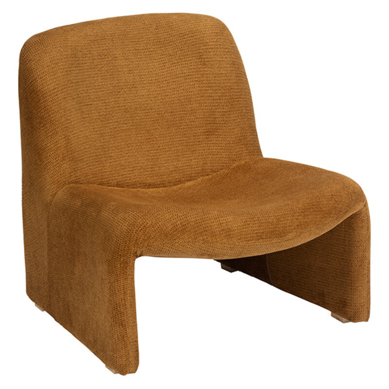 Madam Stoltz-collectie Fluwelen loungestoel Amber